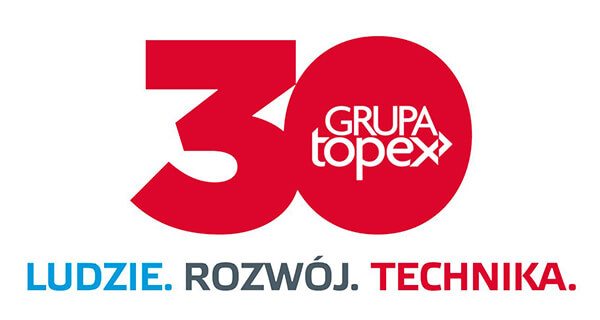 Logotyp 30 lecie Grupy Topex